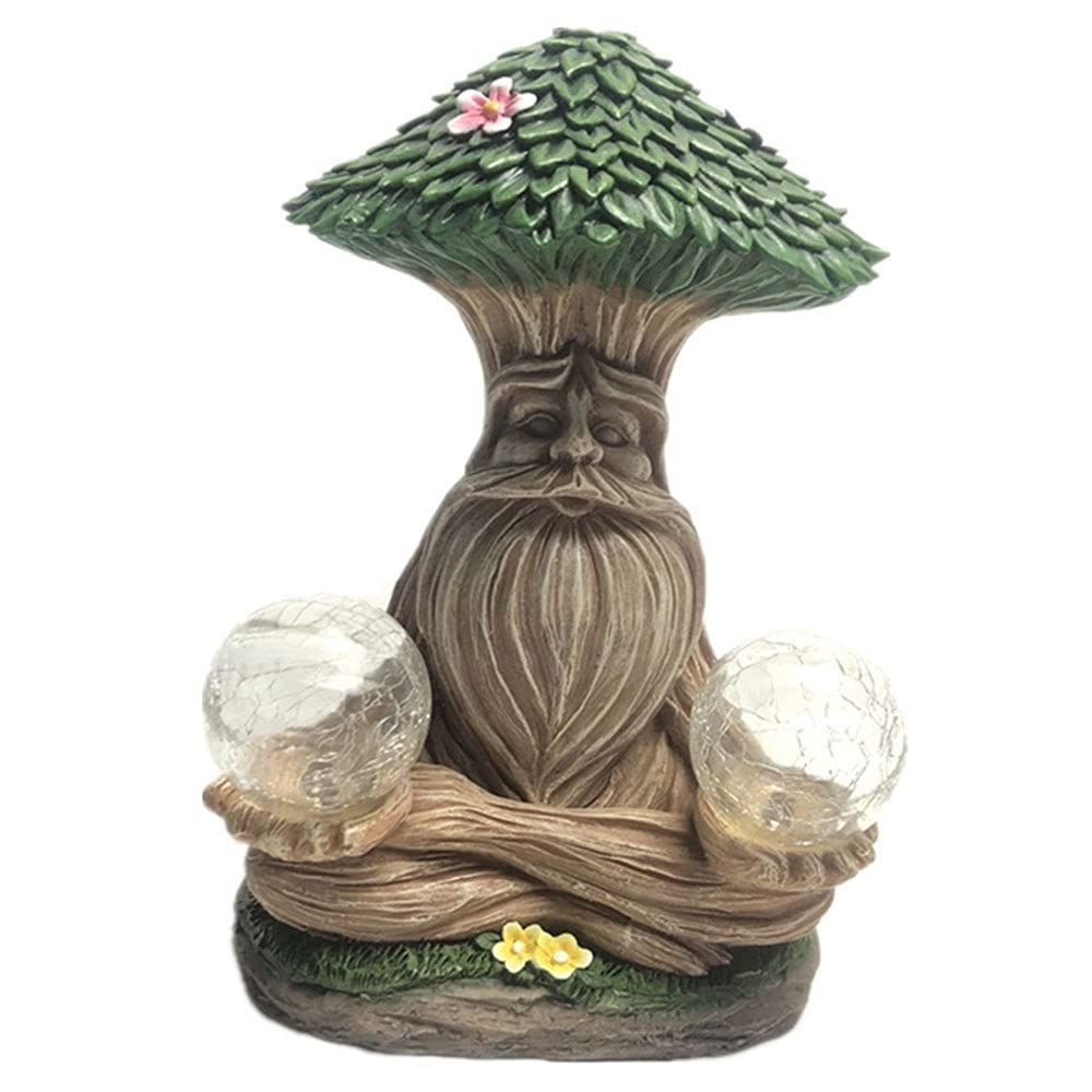 Statua ogrodowa Solar Decor Outdoor Garden Lights, Drzewo Ludzie Ogrodowa Sztuka Ozdoby Ogrodowe Dekoracje Dla Patio Chodnik Pathway Yard Lawn,a