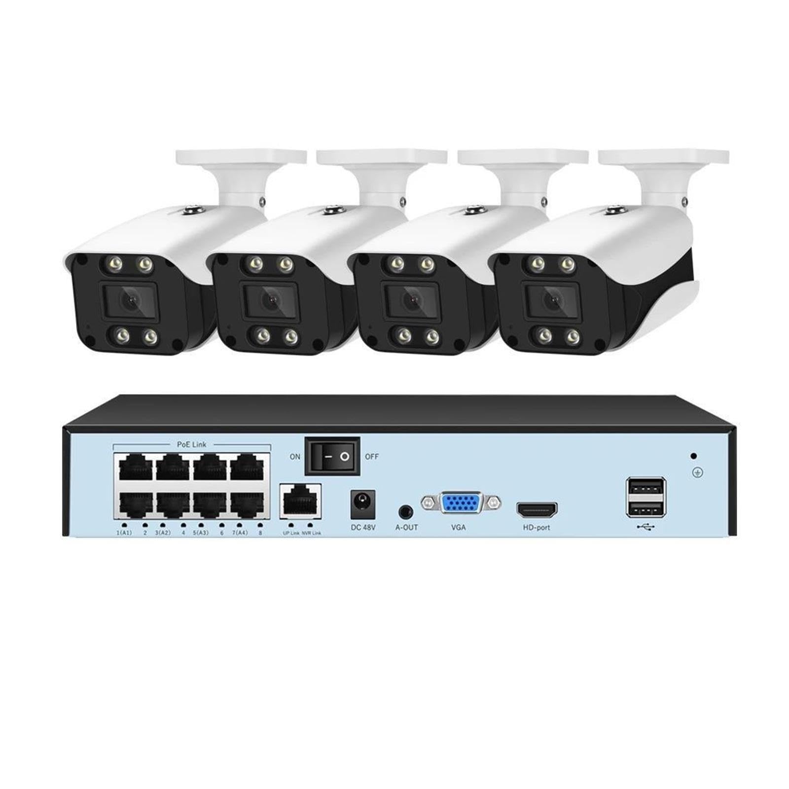 Sistema di telecamere di sicurezza NVR PoE 4K da 8 MP