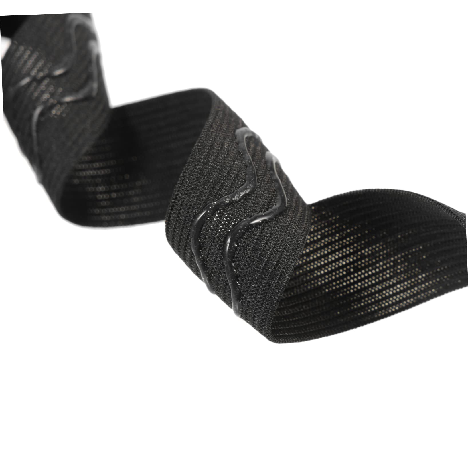 jojofuny 3 Fascia Elastica Antiscivolo Spandex Vita Elastico per Vestiti Bande J Stirata scrunchies Hair Band Elastici Cinturino Elastico in Maglia Poliestere e Colla Black