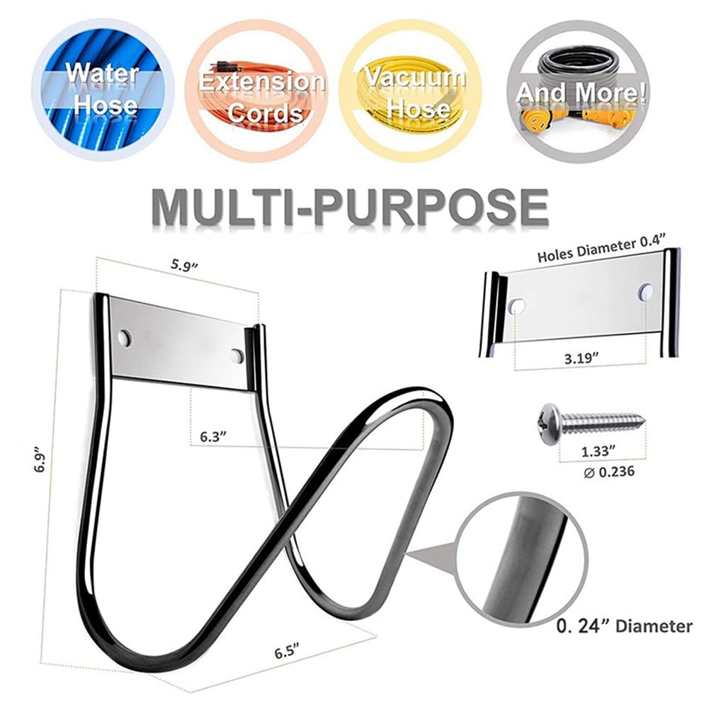 Supporto Parete Per Tubi Flessibili - In Acciaio Inox, Per Giardino E Garage - Foto 5