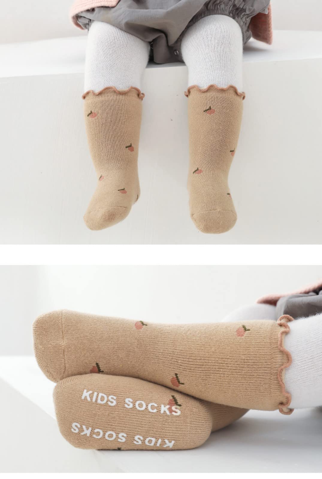 BEHELE Baby Non-skid Socks Toddler Socks Warm Thick Anti Skid Slipper Crew Socks for Girls Boys Newborn Infant 5 Pairs (as1, age, 0_month, 12_months)