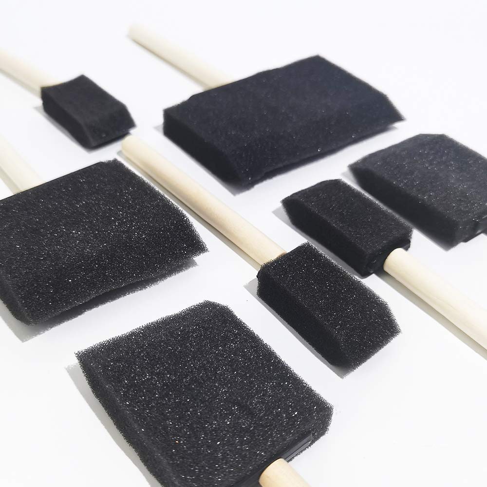 PINCEAUX MOUSSE POUR PEINTURE COLLE SERVIETTAGE LOT DE 3 MANCHE BOIS 25 PINCEAUX MOUSSE POUR PEINTURE COLLE SERVIETTAGE LOT DE 3 MANCHE BOIS 25