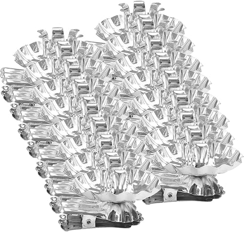 DECHOUS 36 portavelas de árbol de Navidad, portavelas con clip para árbol de Navidad, portavelas de árbol de luz de té plateado