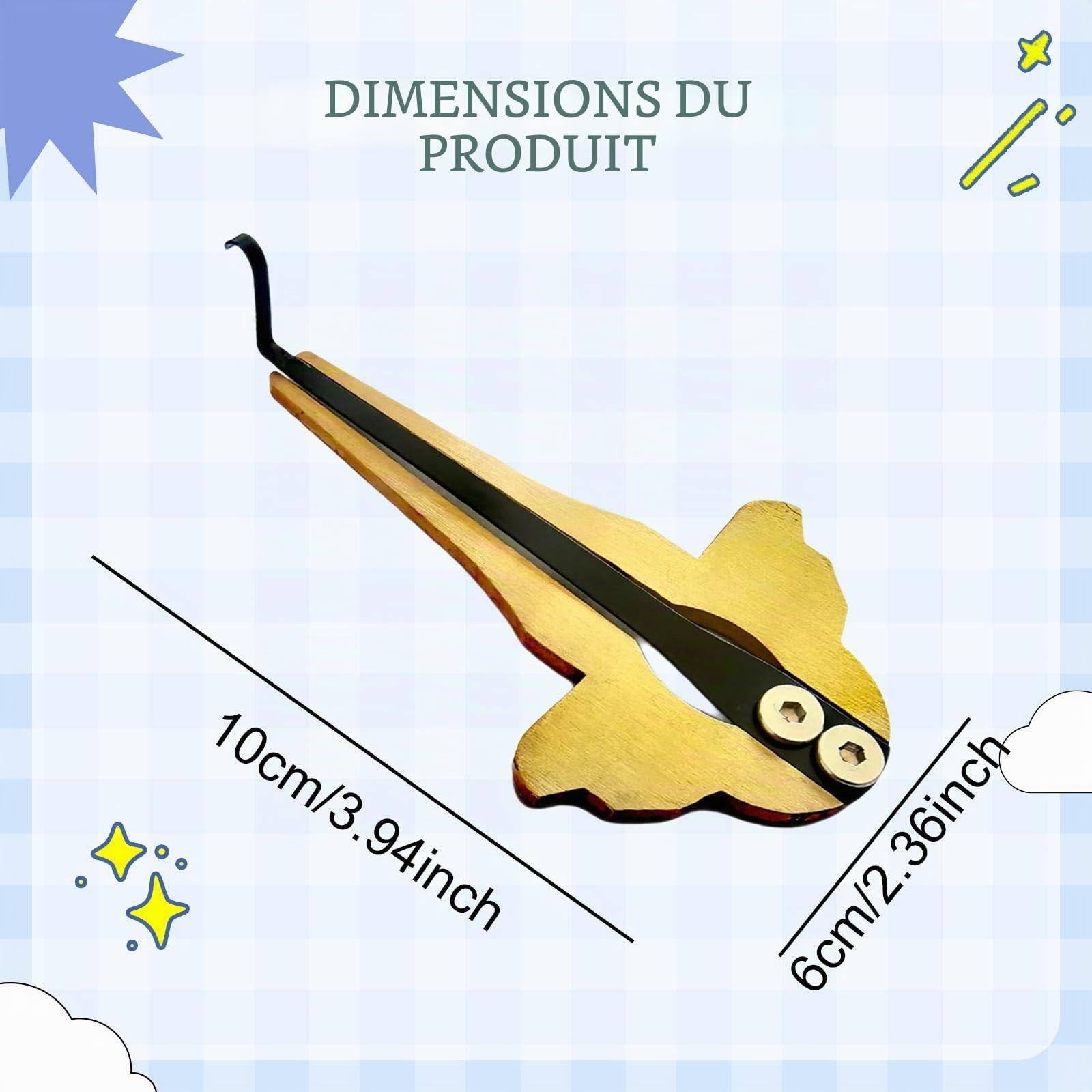Guimbarde Russe, Musique Folklorique, Cadeau, Beau Son, Instrument de Musique à Bouche Ethnique, Guimbarde pour Adultes et, Triangulaire