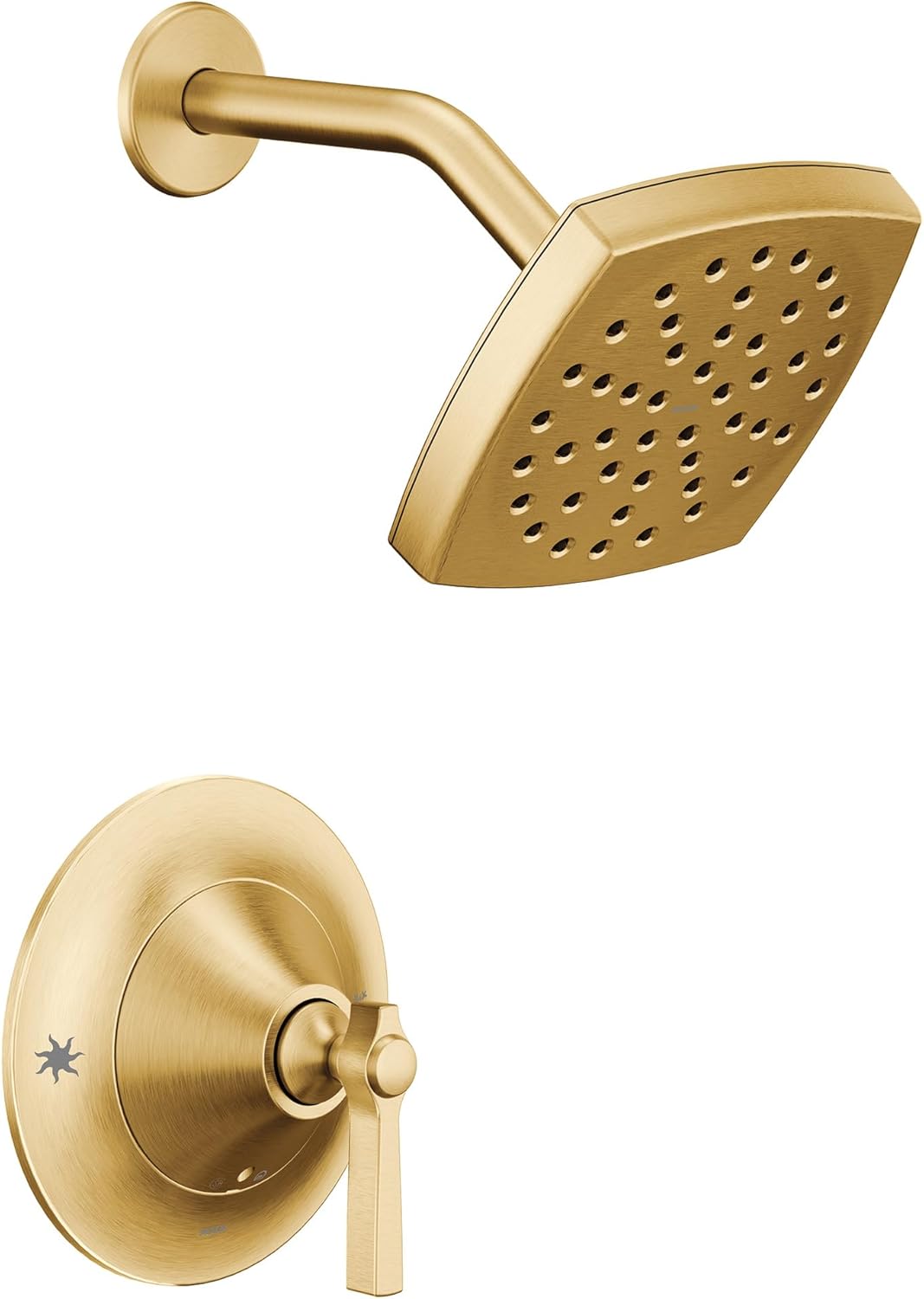Moen TS2912EPBG Flara Posi-Temp Pressure Balancing Eco-Performance Shower Trim Kit, Valve Required, Brushed Gold