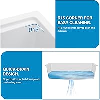 Vista 18 de 18 Granite Composite Bar Sink - Donsdey 18”×16” Undermount Granite Kitchen Sink Black Quartz Classic Composite Under Counter Single Bowl Bar Prep RV