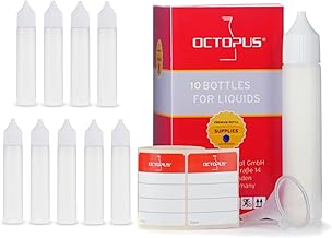 10 x 30 ml flacons pour liquide d’e-cigarettes, flacons de dosage souple en PEBD pour les liquides de cigarettes électroniques, e-cigarettes, flacon de peinture vide, flacon stylo avec étiquettes