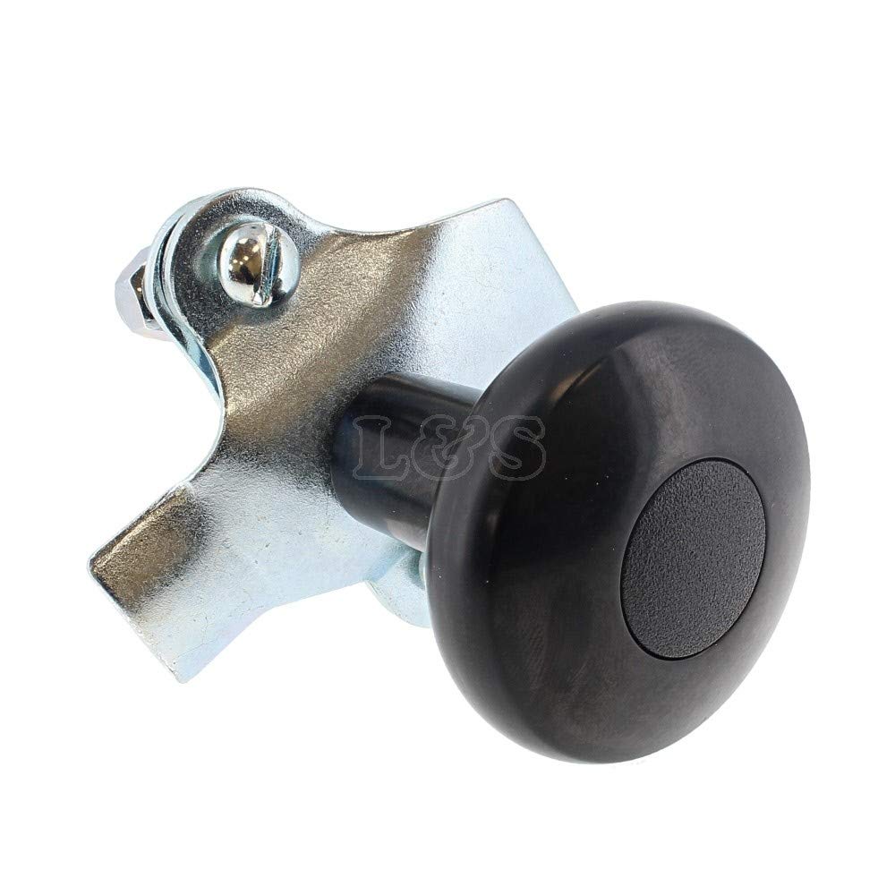 L&S Engineers Black Dumper Steering Wheel Spinner - 15 Inches, Plastic