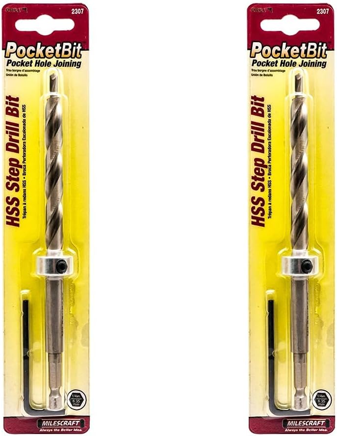Milescraft 2307 PocketBit Hex Shank Pocket Hole Drill Bit, Model