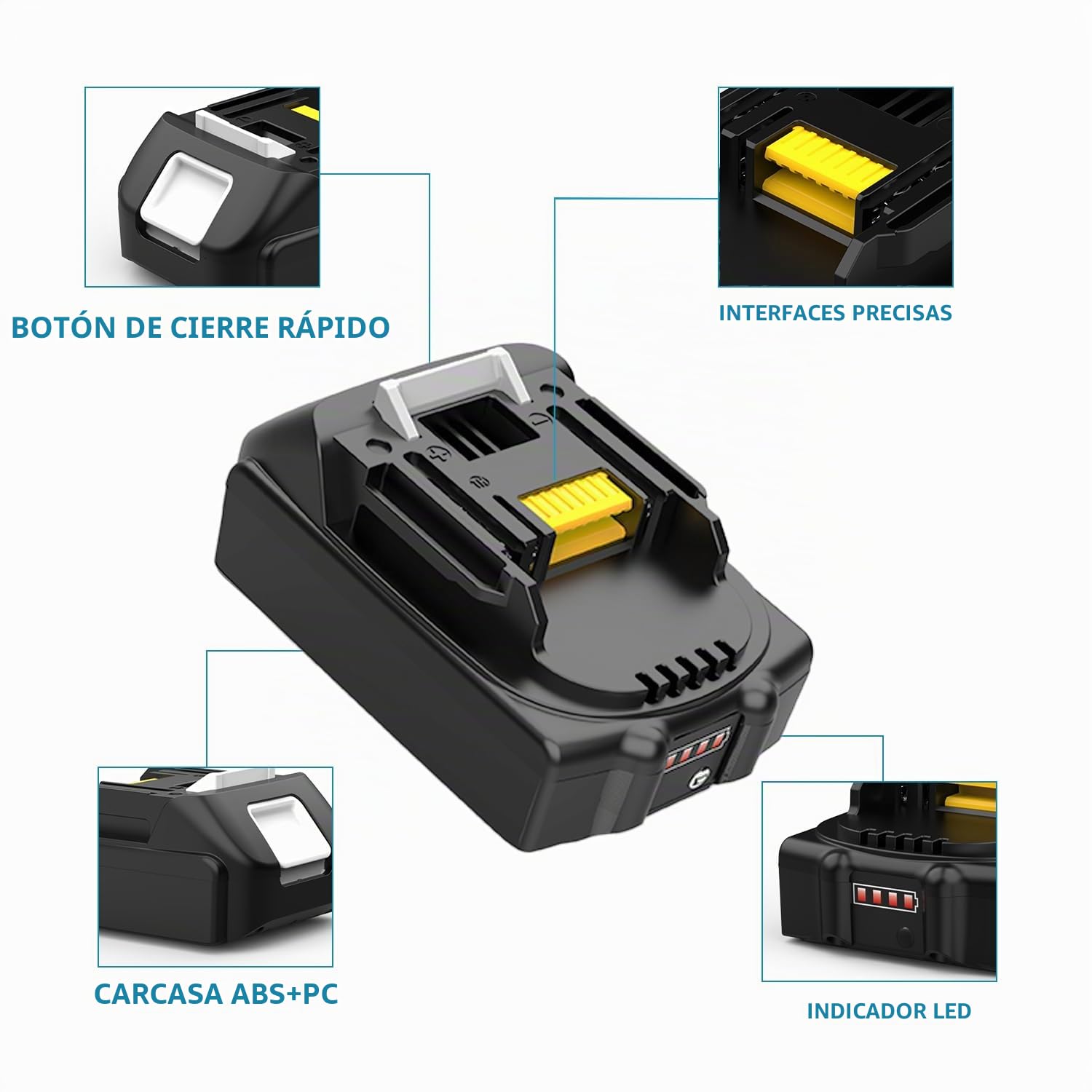 Energup 2 Piezas 18V 3500mAh Batería para Makita Batería 18V BL1830 BL1820 BL1815 BL1830B BL1840 BL1850