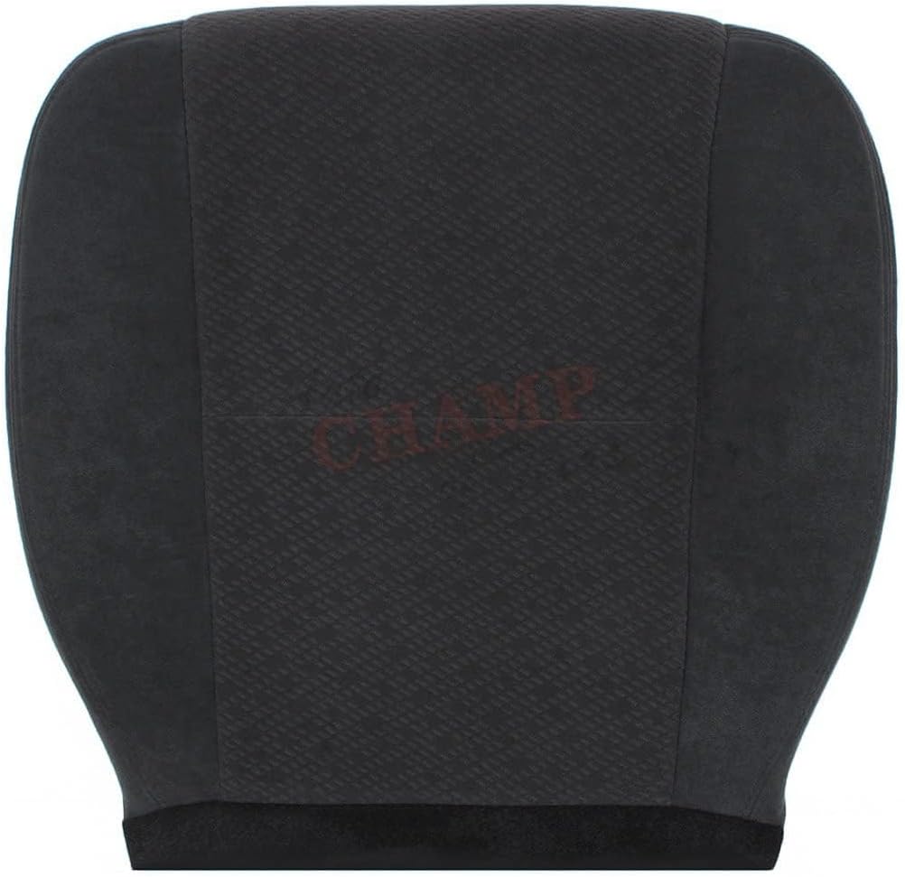 Compatible with 2008 GMC Sierra 1500 2500h D SLE - Driver Side Bottom Cloth Seat Cover Ebony Black 19D