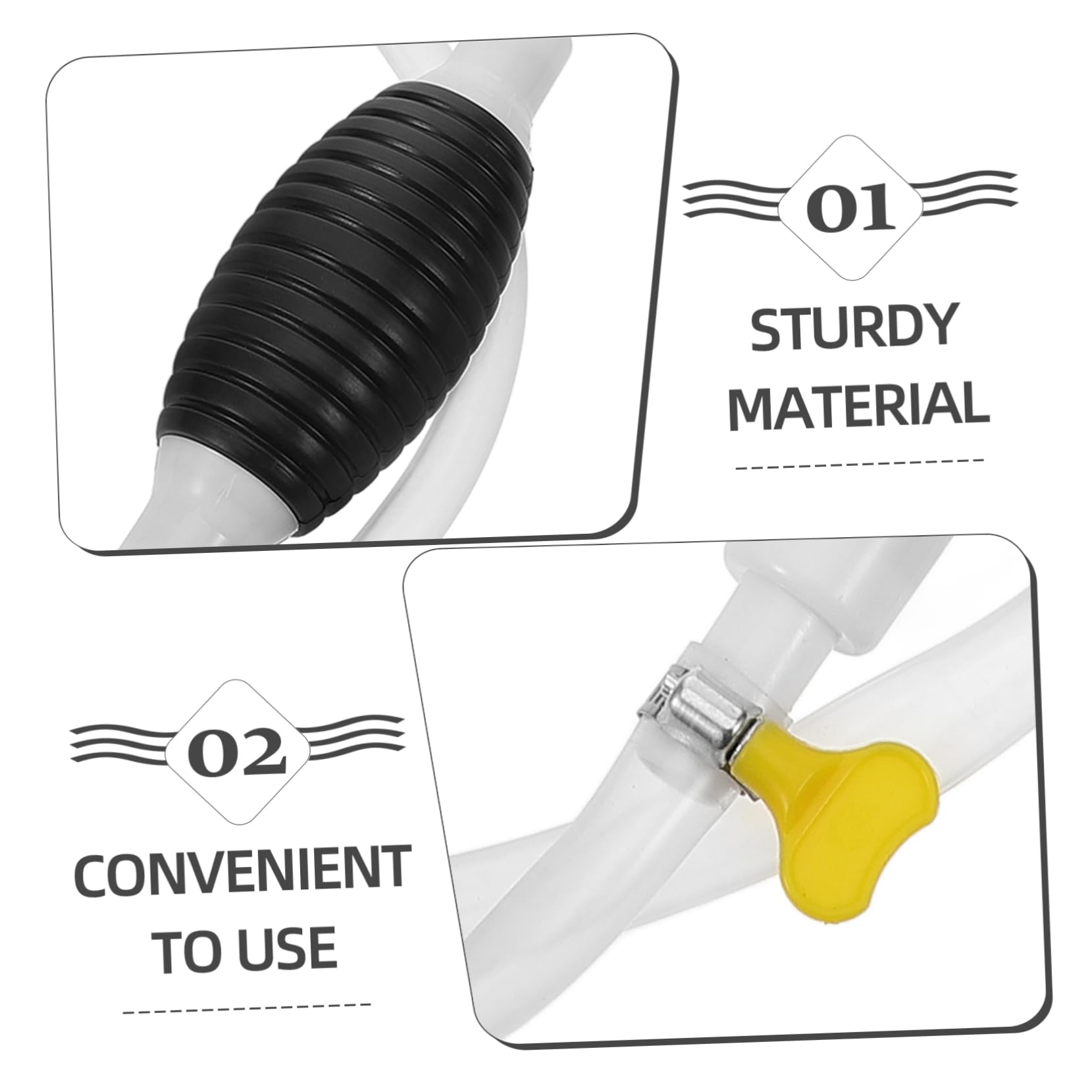 1 Juego Bomba Sifón Manual para Transferencia de Kit Completo con Manguera para Automotriz y Doméstico Práctica para Necesidades de Transferencia de Aceite y