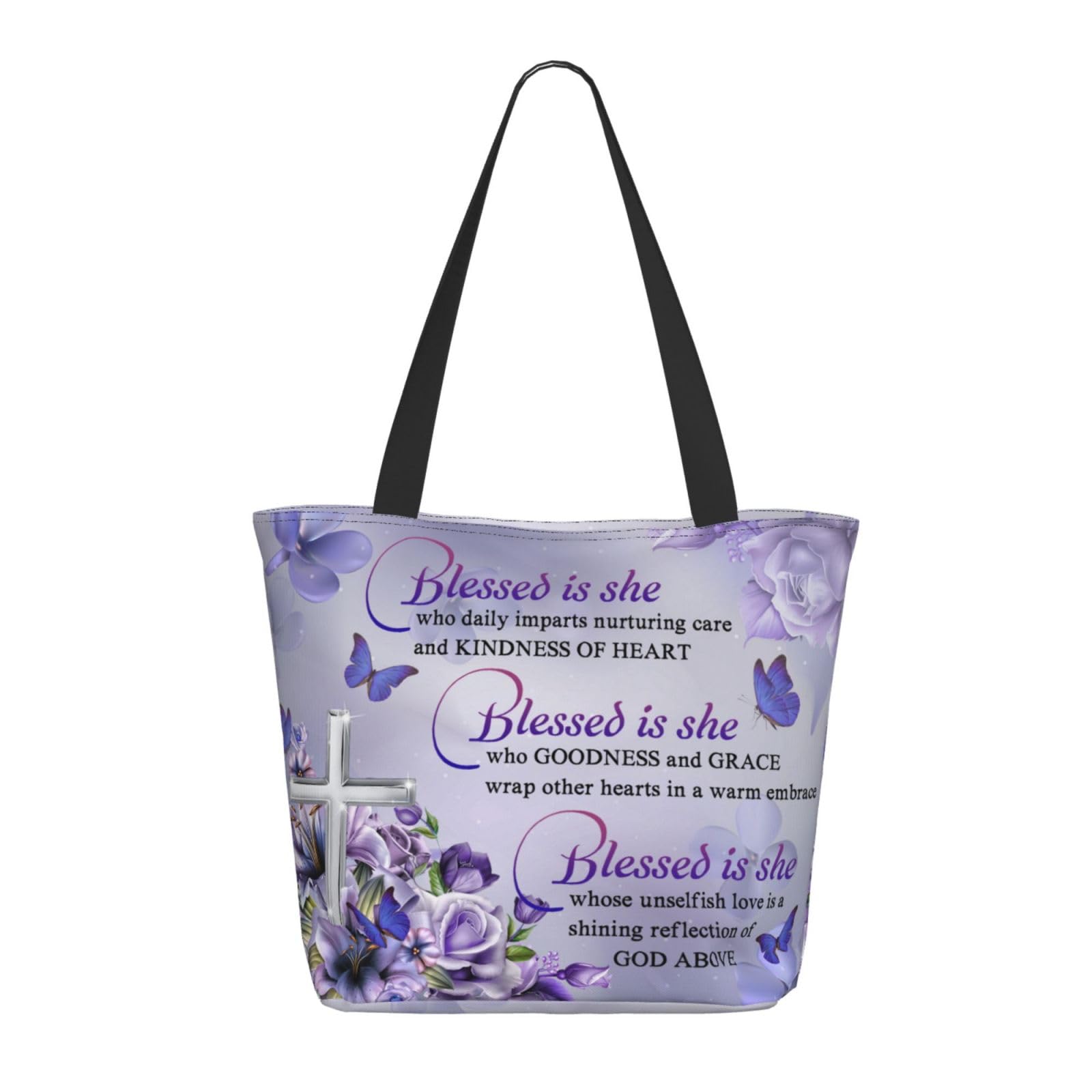 Tote Bag for Women,Everyday Carry Large Capacity Reusable Shopping Bag With Zipper For Groceries Work & Travel