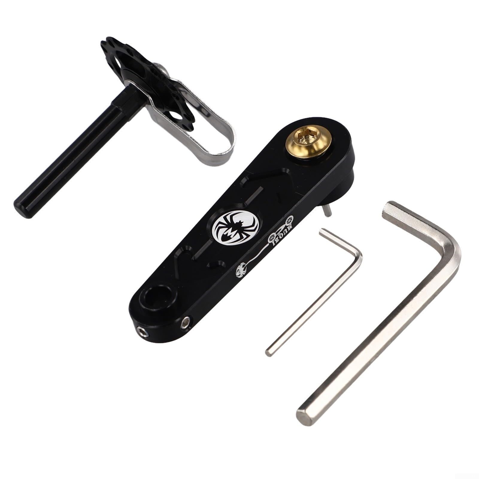 Tensor de cadena de bicicleta MTB Oniissy, adaptador de guía de cadena de una sola velocidad, tensor de rodillo mejorado (negro)