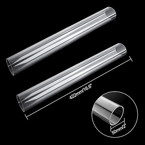 Miniatura 2 de 4 tubos rígidos de policarbonato, 1.969 in (2 pulgadas) de diámetro exterior x 0.079 in de grosor de pared, tubos de plástico transparente PETG de