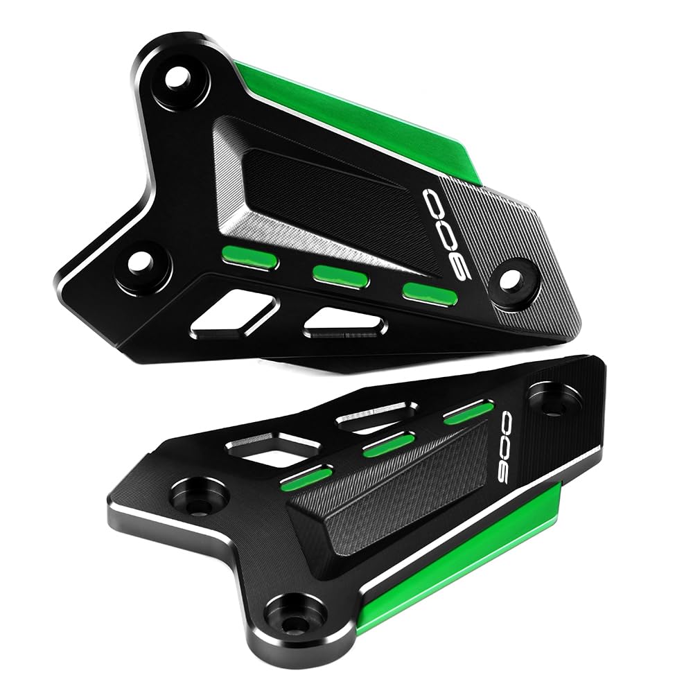 Modeer für Z900 2018-2023 2024 2025 Z900SE 2022-2023 2024 2025 Motorrad CNC Fußstütze Front Pedal Wing Bracket Protector Fußrasten-Fersenplatten Schutzabdeckung z 900 se Zubehör (Schwarz-Grün)