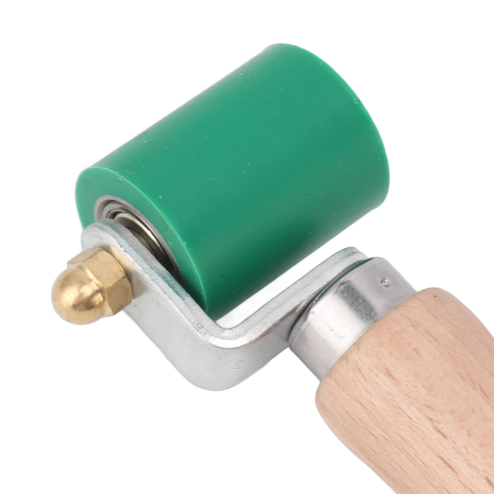 2 en 1 Rouleaux de Pression Résistant Haute Température, Rouleau de Couture en Silicone de 40 mm Rouleau de Couture D'angle de Sol en Laiton pour Soudage Bâches PVC/TPO/EPDM (Vert)