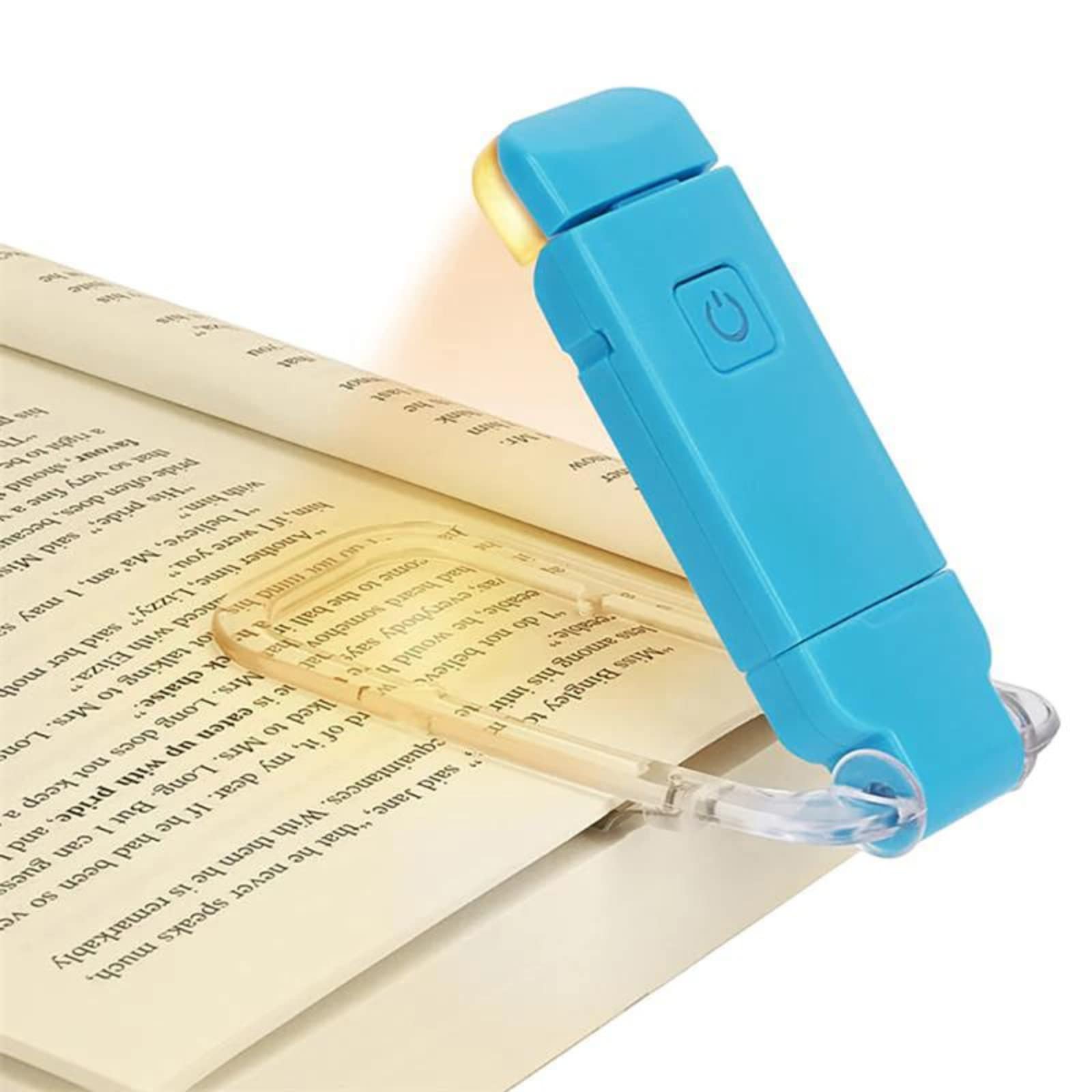 The AutoStory Plastic Usb Rechargeable Book Reading Light Lamp, Portable Clip-On Led Reading Light, 3 Amber Colors & 3 Brightness Dimmable, Perfect For Book Lovers, Kids (Blue)