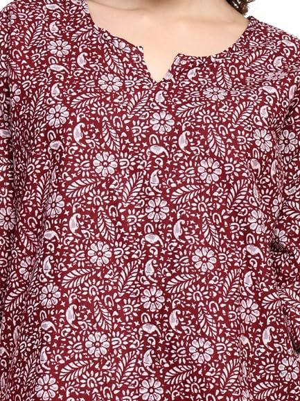 Image of AALIT Cotton Printed Co-Ord Set for Women - Nightwear Pajama Set with Pockets | Soft & Breathable Two-Piece Outfit for Sleep & Lounge