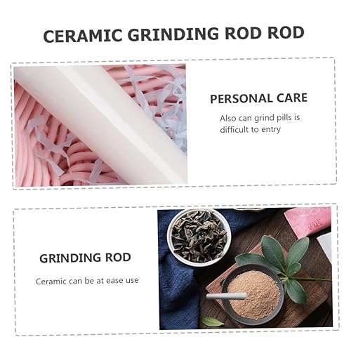 Miniatura 9 de 2.4 in de cerámica Muddler Medicina Píldora Polvo Maja Alimentos Molienda Varilla Multiusos Ajo Fruta Masher Stick Suribachi