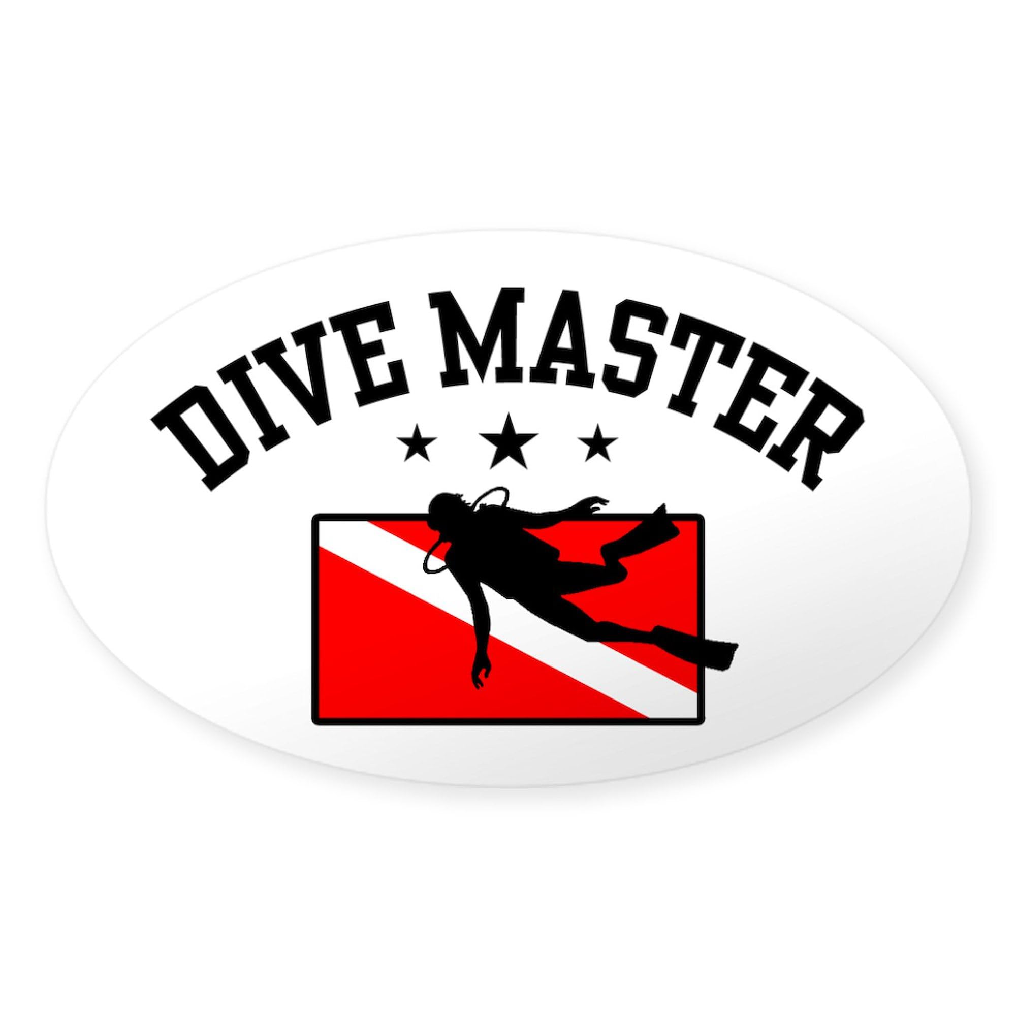 CafePress Dive Master Oval Car Bumper Sticker