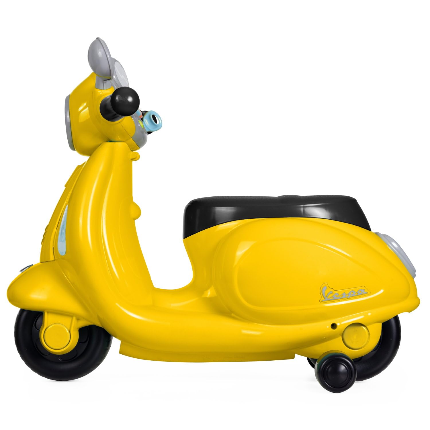 Chicco Vespa dla Dzieci Wiosna Zielona, Zabawka Motocykl do Jeżdżenia z Panelem Elektronicznym, Światłami i Dźwiękami, Zdejmowane Koła Wspierające, Max 25 Kg - Zabawki dla Dzieci 1-3 Lata