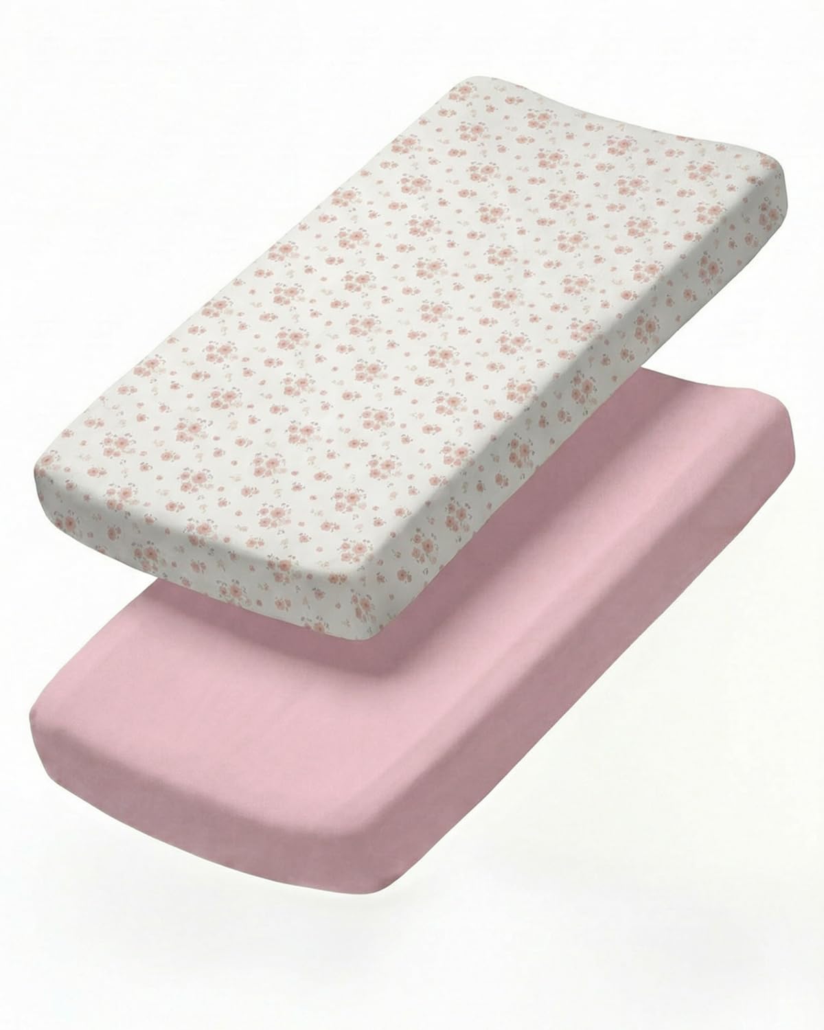 Changing Pad Cover - Pack of 2 Diaper Change Table Sheets - 32x16in, Floral