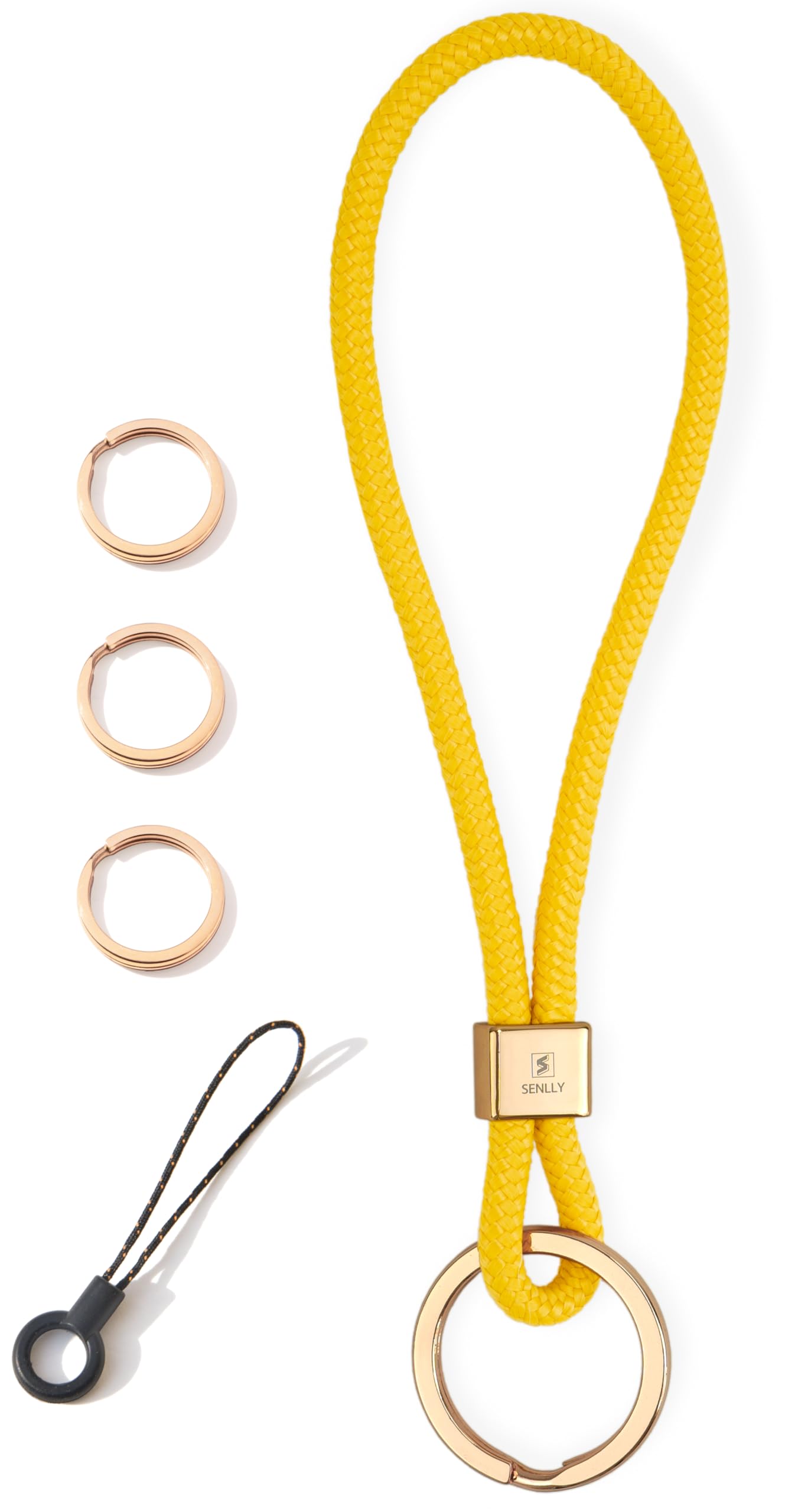 Senlly Unisex 103 Pineapple Wristlet Lanyard Strap For Keys, Original Minimalist Design Wrist Keychain Holder