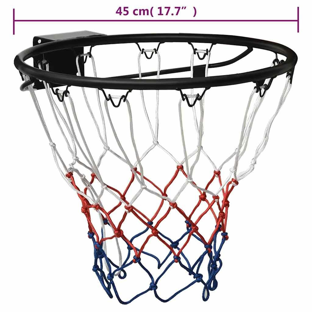 Genérico Aro de Baloncesto Acero Negro 45 cm,Aros de baloncesto-93659