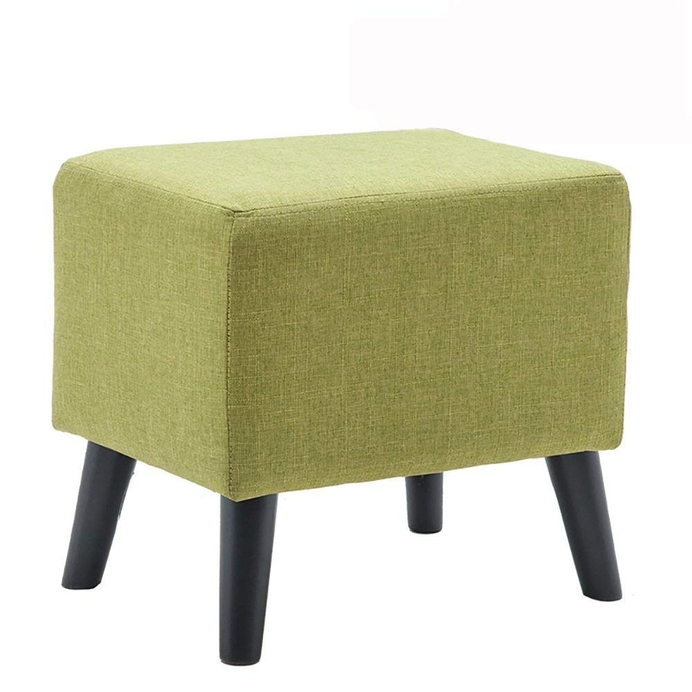 Repose-pieds en bois massif vert pour salon et tabouret de canapé