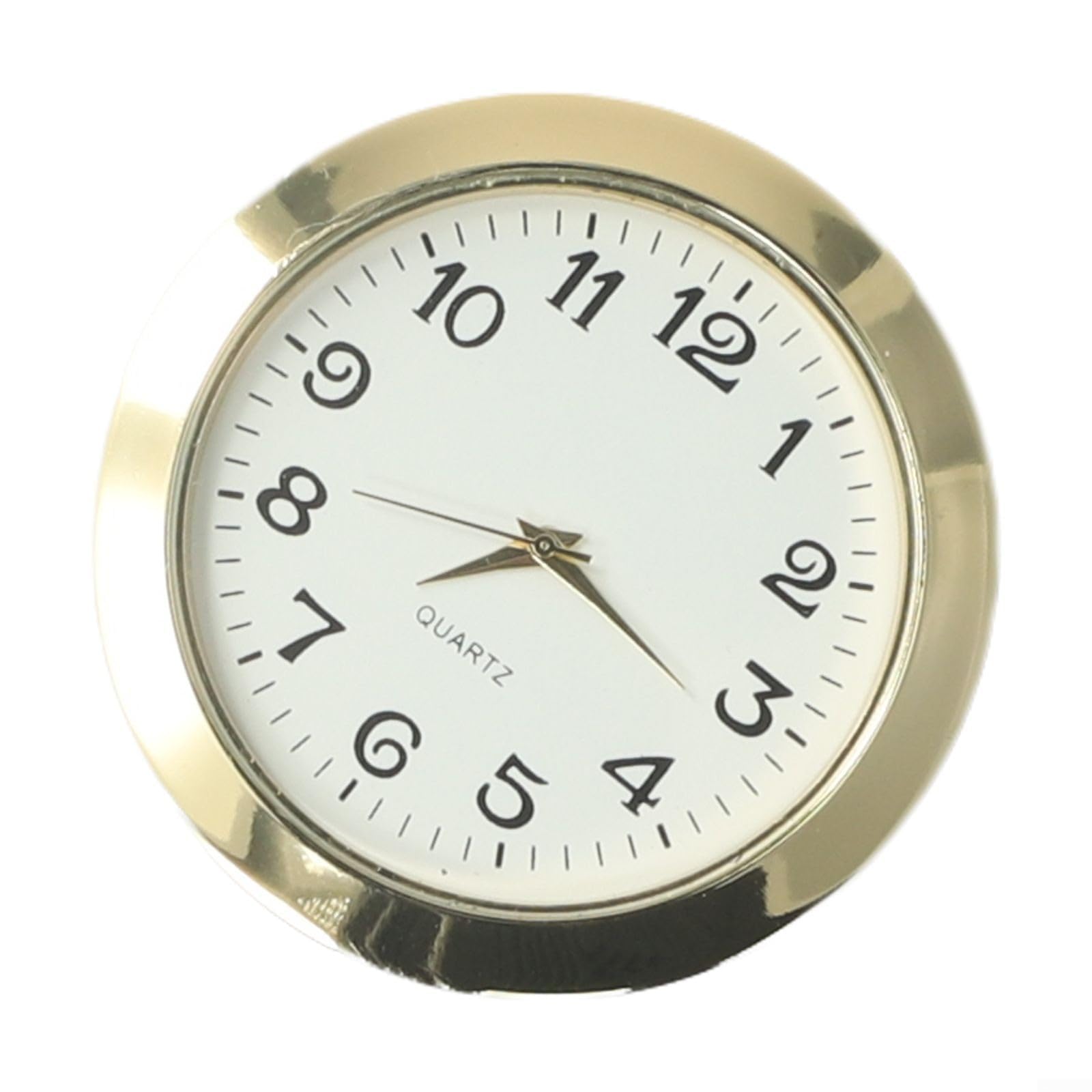 BEYOEE 55mm Quartz Insert Movement With Roman Numeral Battery Silent Non-Ticking Rim Classic Clock for Crafts Living Room Home,Silver Arabic