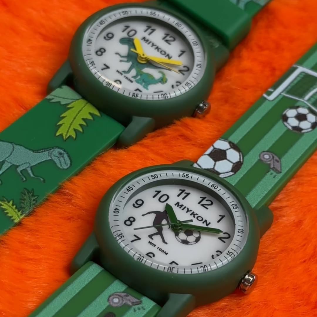 Miykon Orologio per bambini per ragazzi e ragazze, regalo educativo per bambini dai 3 ai 15 anni, bambini in età prescolare e bambini in età scolare, orologio analogico facile da leggere, cinturino in