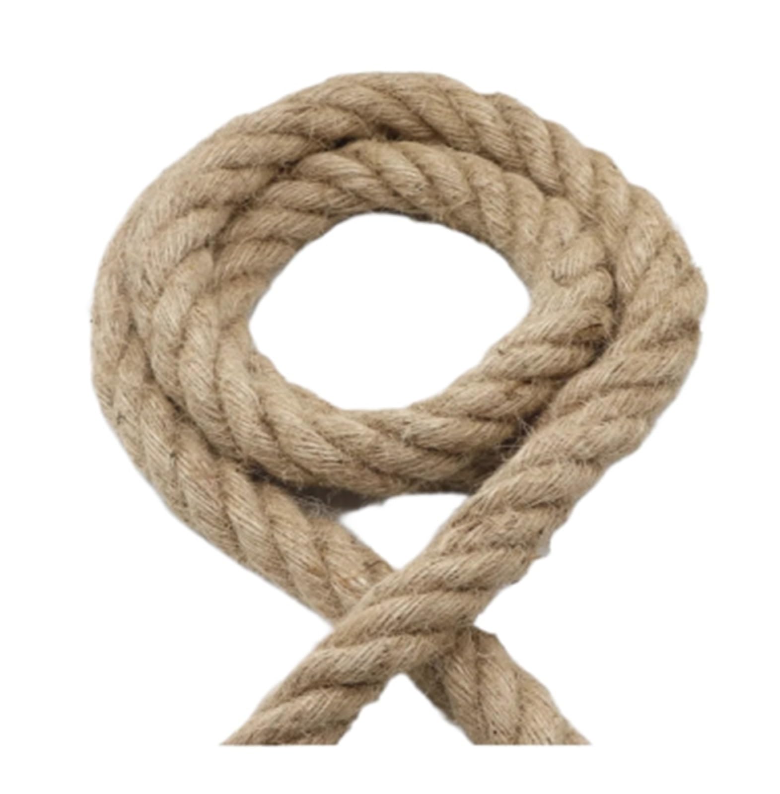 Mjina 14Mm 100M Jute Rope 14Mm X 10/20/30/50/100M, Hemp Twisted Heavy, Manila Rop(14Mm 100M)