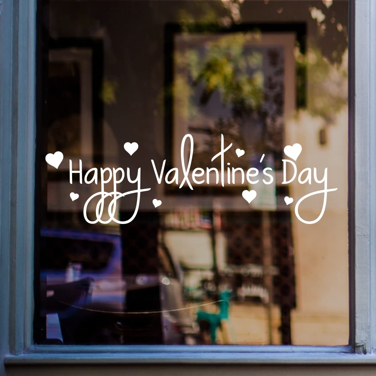 Happy Valentines Day Window Sticker Valentine's Shop Display Retail Window Decal Decoration