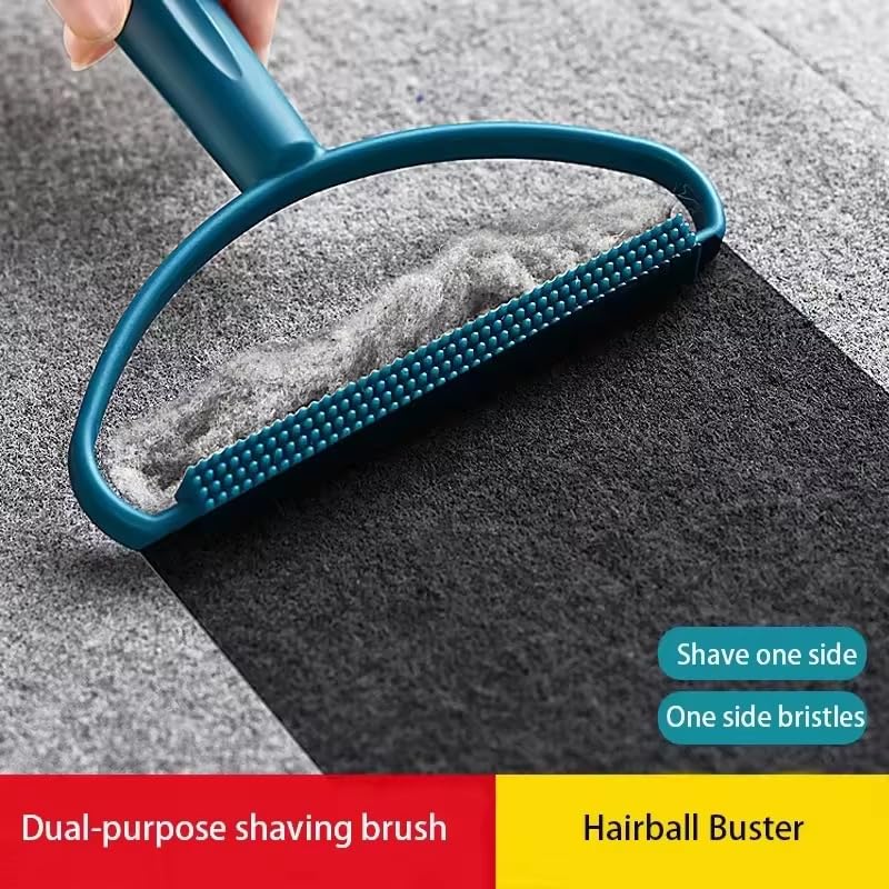 Image of Generic Pet Hair Removal Tool, 2-Sided with Shave and Smooth Surfaces, Large Size, Pet Cleaning Brush for Furniture (Rock Blue)