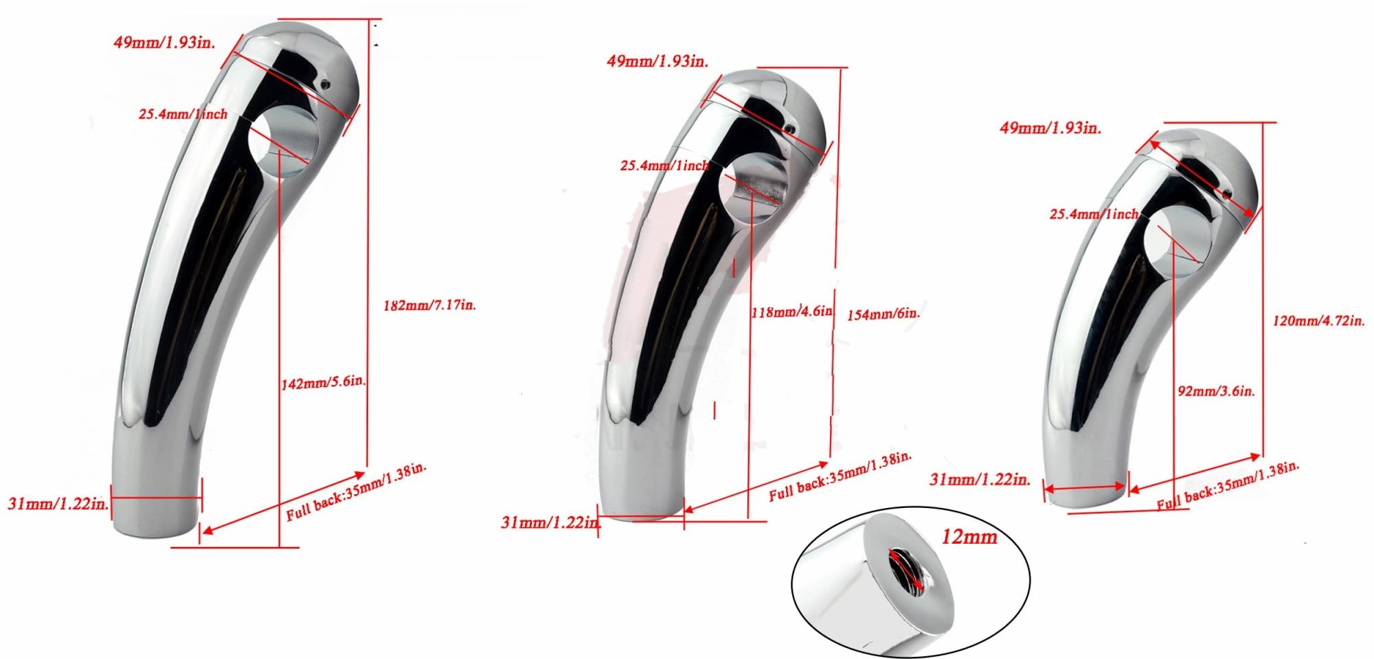 Abrazaderas Elevadoras De Manillar Para Honda Shadow Aero/Spirit 750 (VT750DC/VT750C) - Cromadas