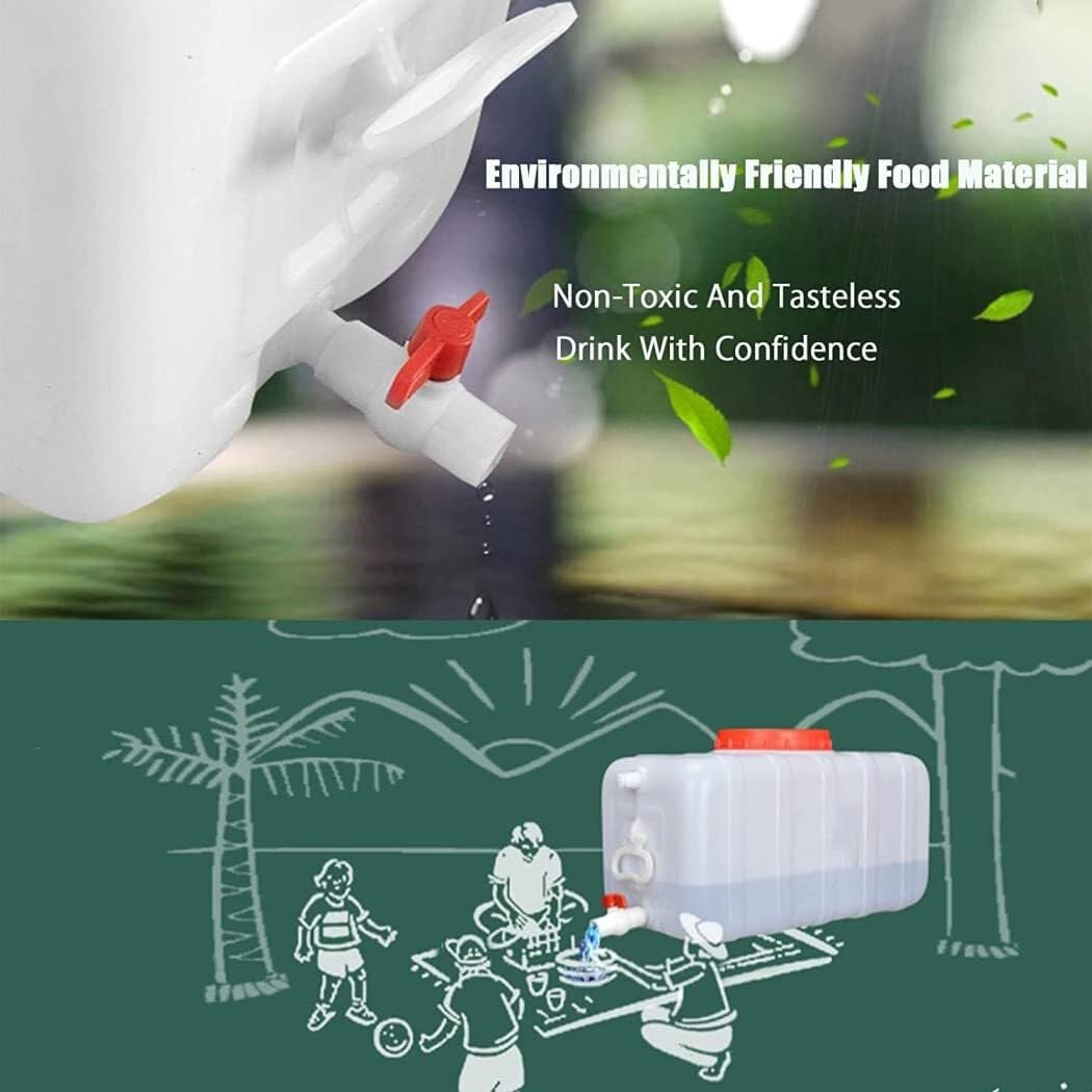 Contenedor de agua con grifo, 25L/50L/100L/150L/200L Contenedores de almacenamiento de plástico al aire libre Camping Caravana Carrier Fluid Jerry Can