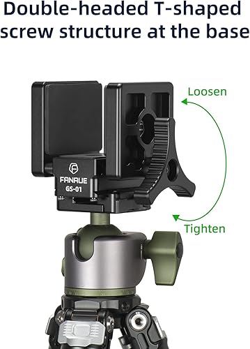 Miniatura 6 de FANAUE GS-01Arca Swiss Soporte para Silla de Rifle, Abrazadera de Trípode de Caza con Placa de Liberación Rápida, Soporte de Trípode de Tiro,