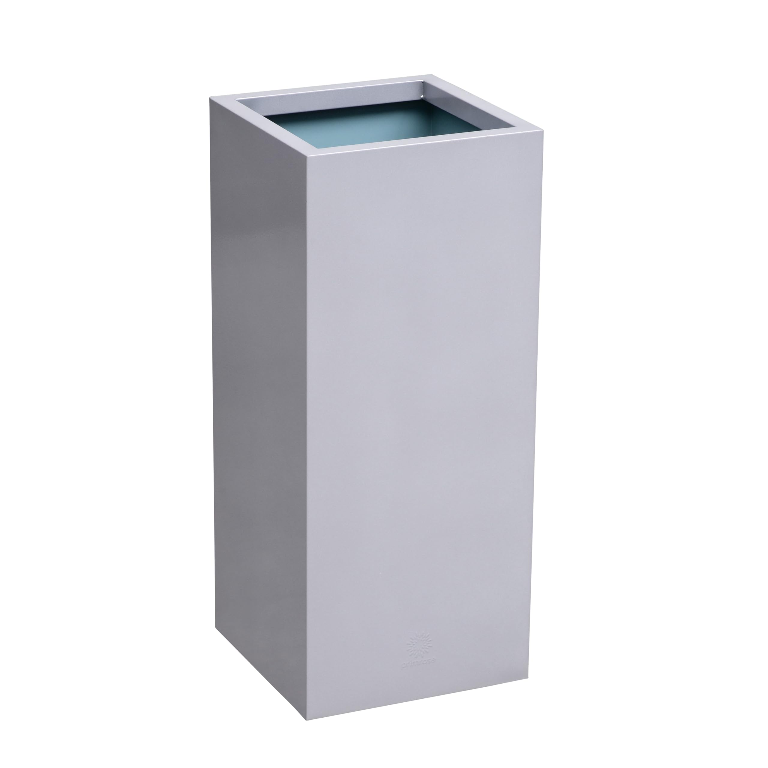 Primrose Zinc Galvanised Tall Rectangular Cube Planter Plant Pot In Silver 75Cm X 32Cm from B&Q