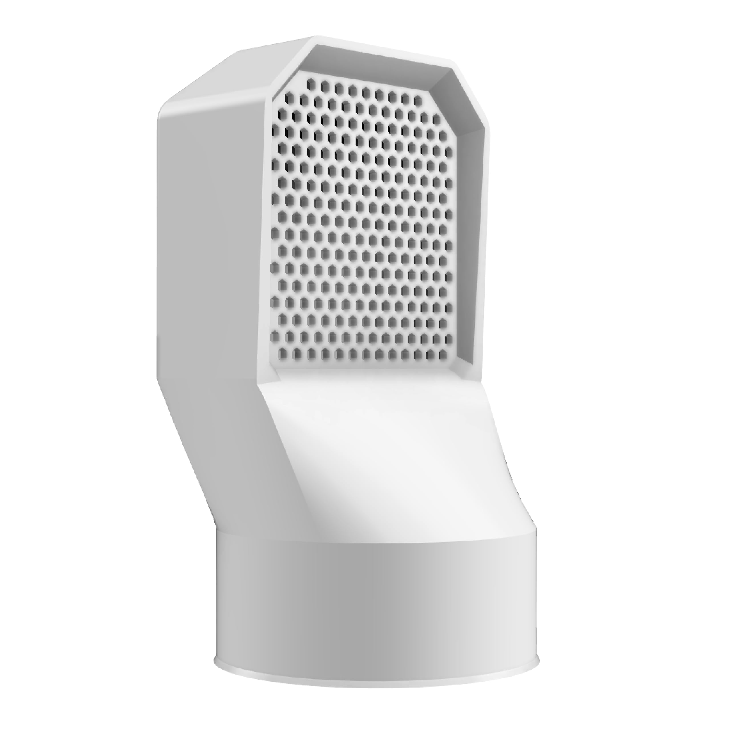Rejilla de ventilación vacía sanitaria Ø100 mm (juego de 4) – Ventilación PVC antihumedad, antidañina, para sótano, bodega y exterior (blanco)