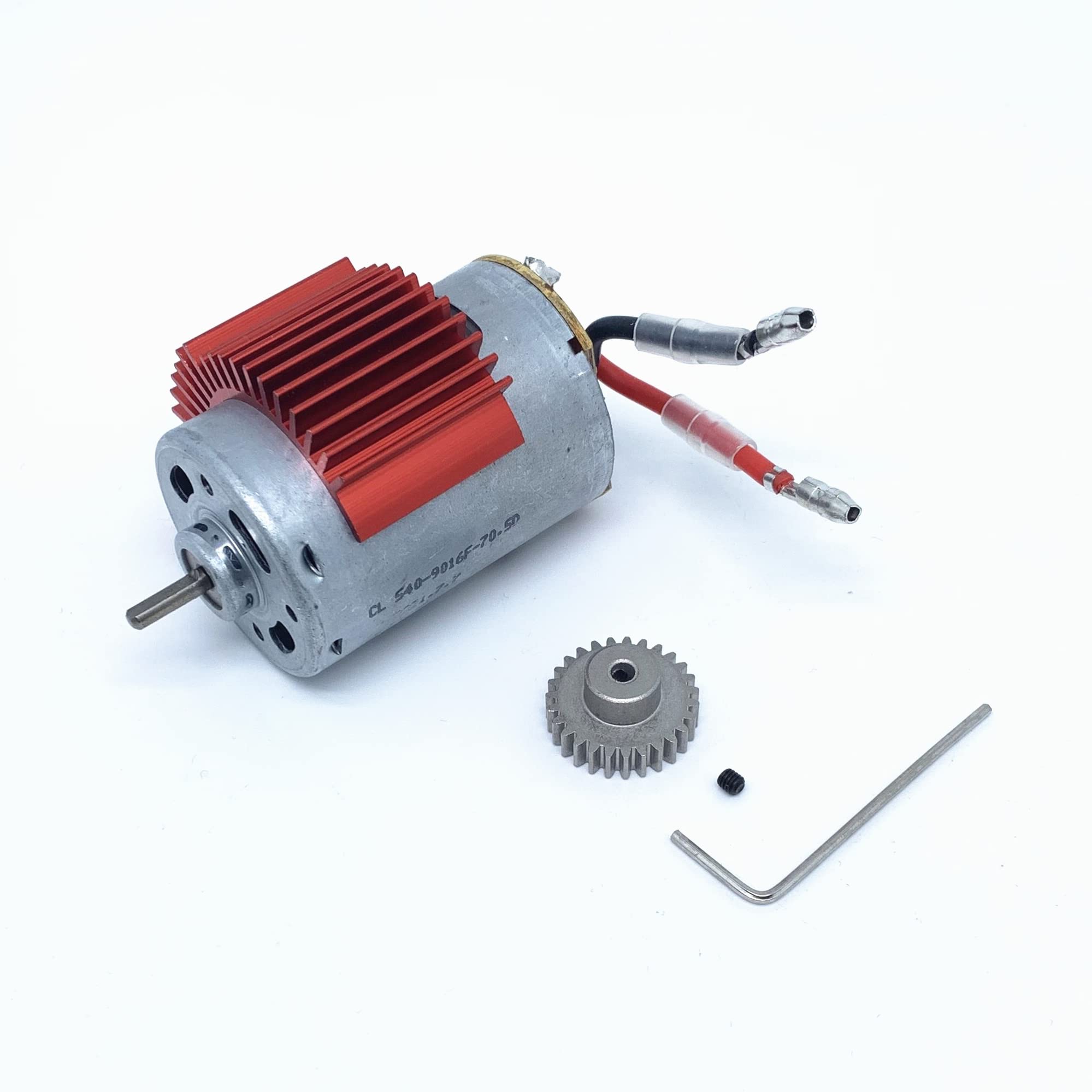 KingVal Replacement 540 Brushed Motor with Motor Gear and Heat Sink Combo Compatible with Wltoys 1/18 A959-B A969-B A979-B K929-B RC Car