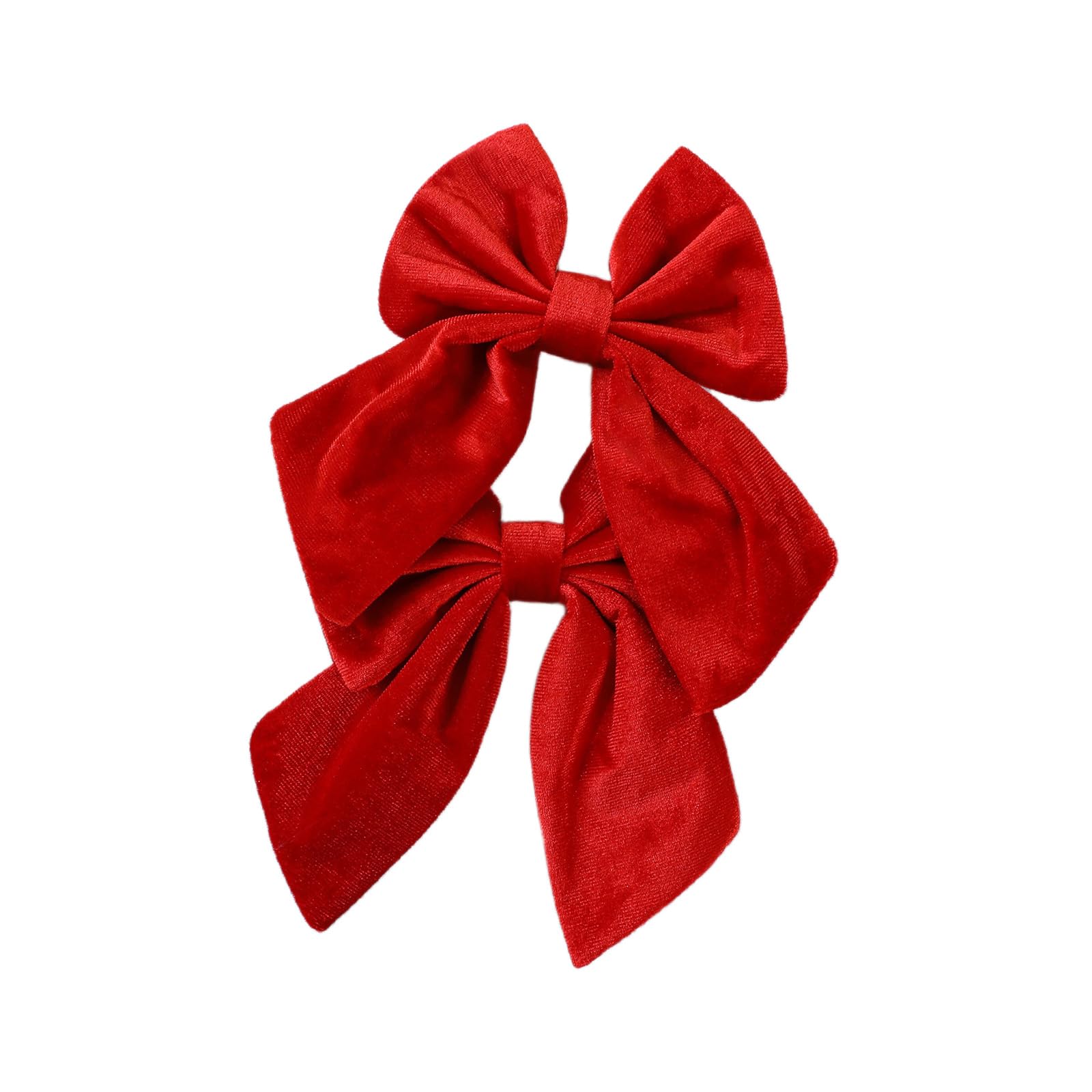 Kalttoy Velvety Holiday Bowknots Classical Red Christmas Decors for Mantles Wreaths Gift Boxes and Festival Displays Velvety Bowknots for Christmas