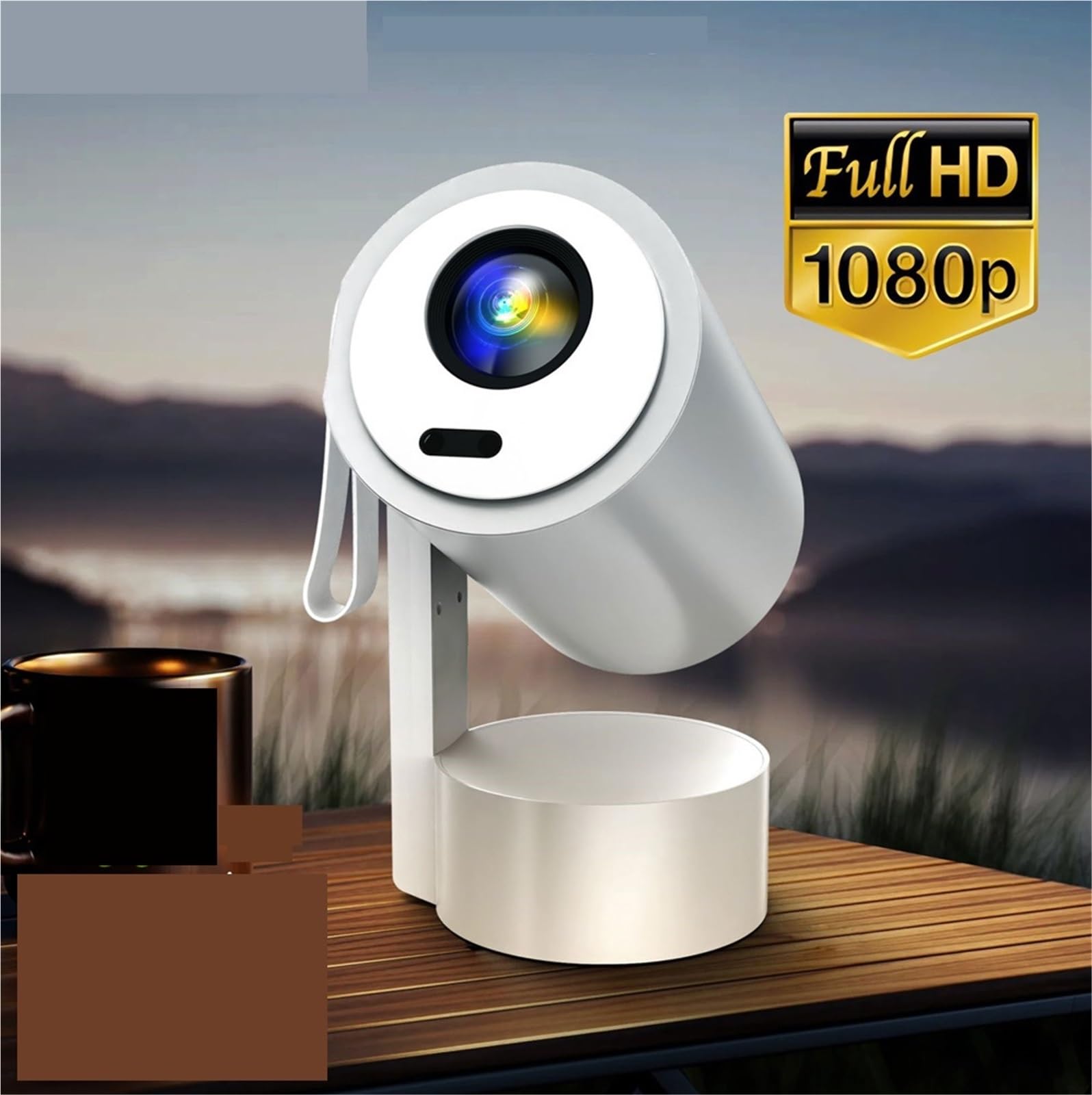 Przenośny Projektor, Inteligentny Projektor LED Full HD 1080P Do Kina Domowego Z Funkcją Automatycznego