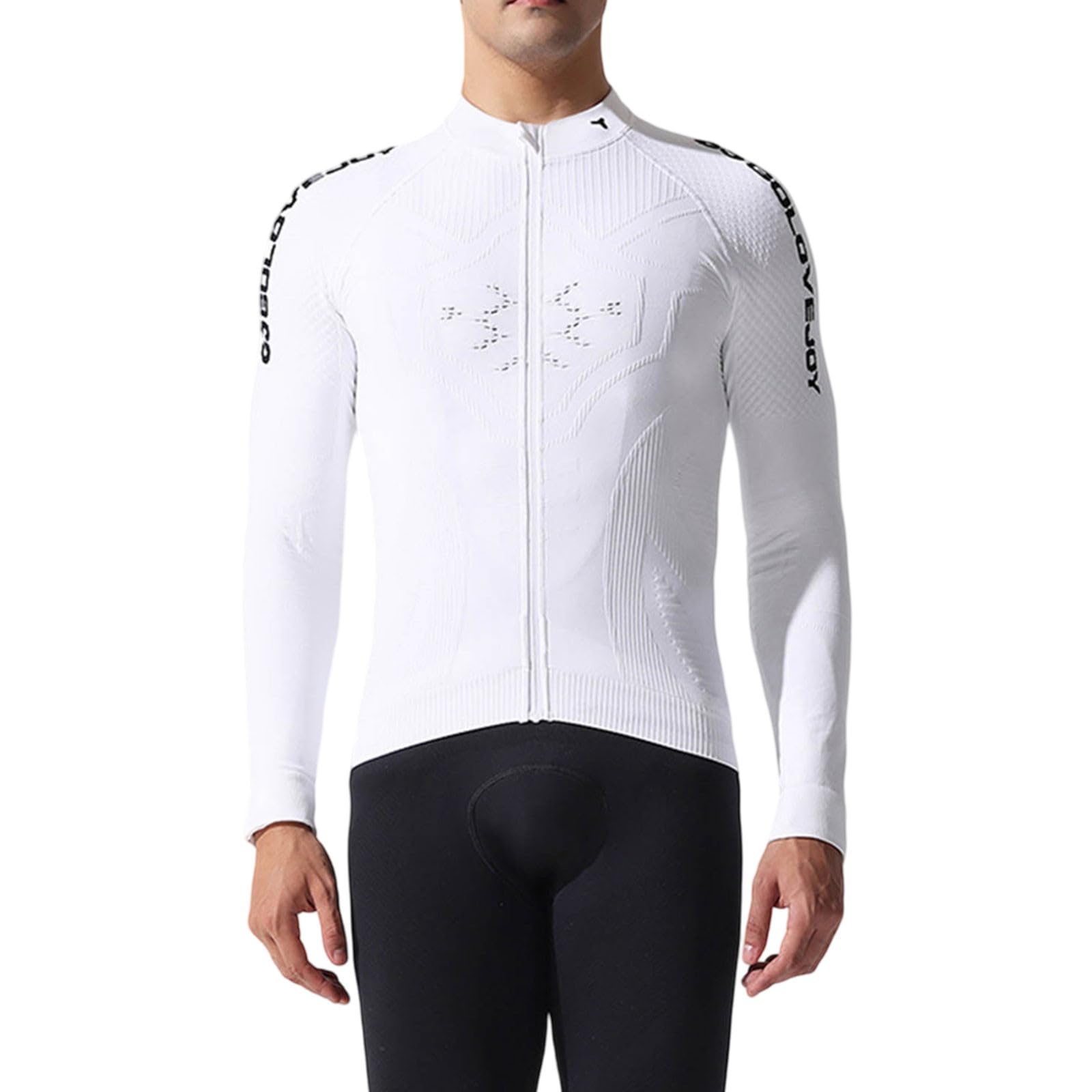 Maglia da ciclismo da uomo, a maniche lunghe, primavera, autunno, mountain bike, termica, con chiusura lampo, traspirante, ciclismo, asciugatura rapida, abbigliamento da ciclismo