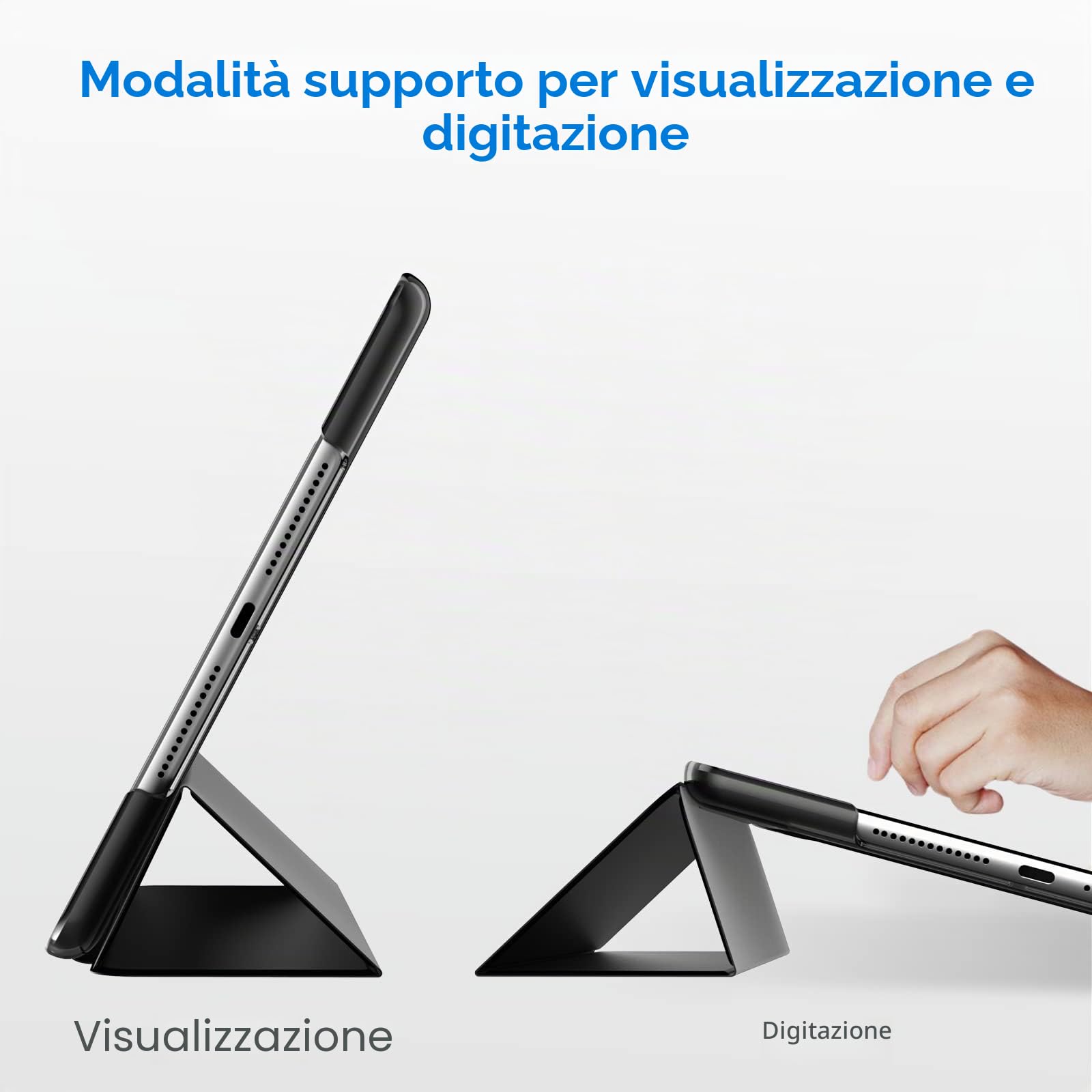 JETech Custodia iPad 10,2 Pollici 2021/2020/2019 9/8/7 Generazione Cover Auto Svegliati/Sonno Nero