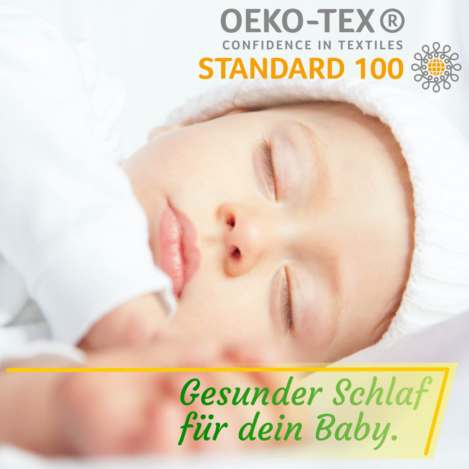 H&F Heimtextilien Kinderbettdecke Babybettdecke | Steppdecke mit Kissen Set für Kinder und Baby | Kinderdecke, Babybett Decke mit Kissen | Bettzeug: Baumwolle Weiß | Große: 90x120 + 40x60 cm