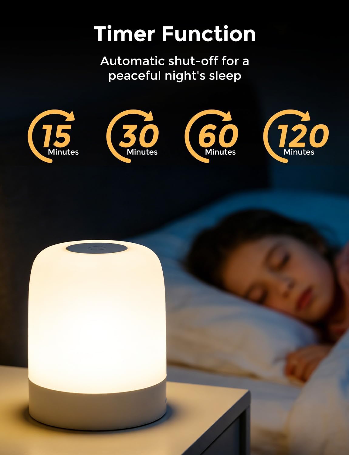 [3600mAh] Portable Dimmable Touch Night Light, 3 Colors Egg Light for baby Nursery, Rechargeable battery powered Lights for Kids Toddler room, Small Cordless Table Bedside Lamp for breastfeeding, soft