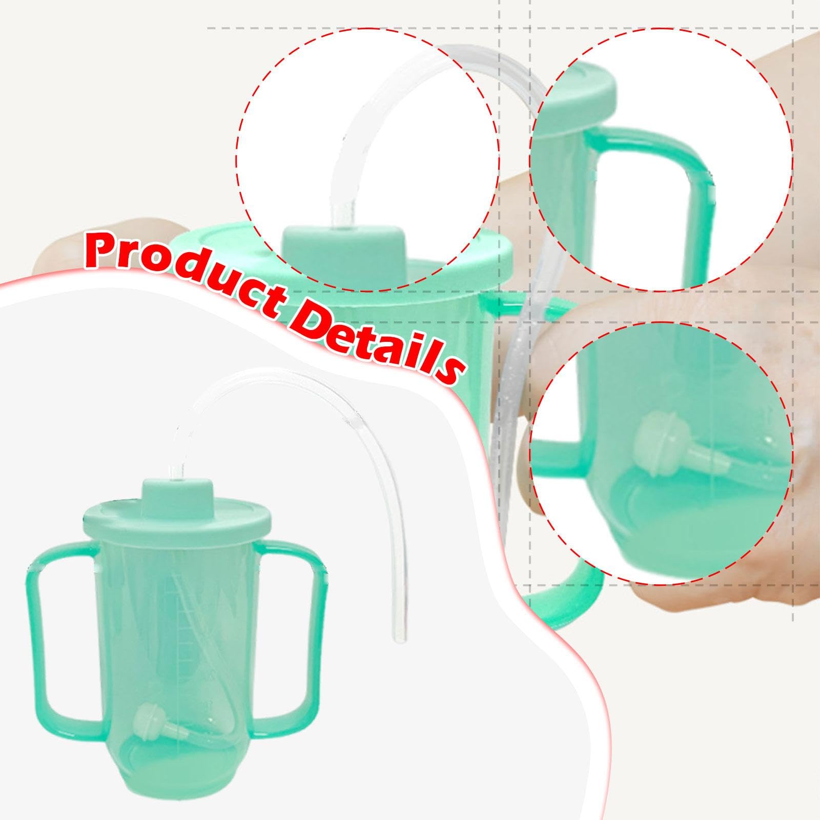 predolo boquilla para ancianos, cuidado de cama para ancianos, con tapa premium, fácil de usar, 350 ml, profesional, práctico vaso para beber con, Style a