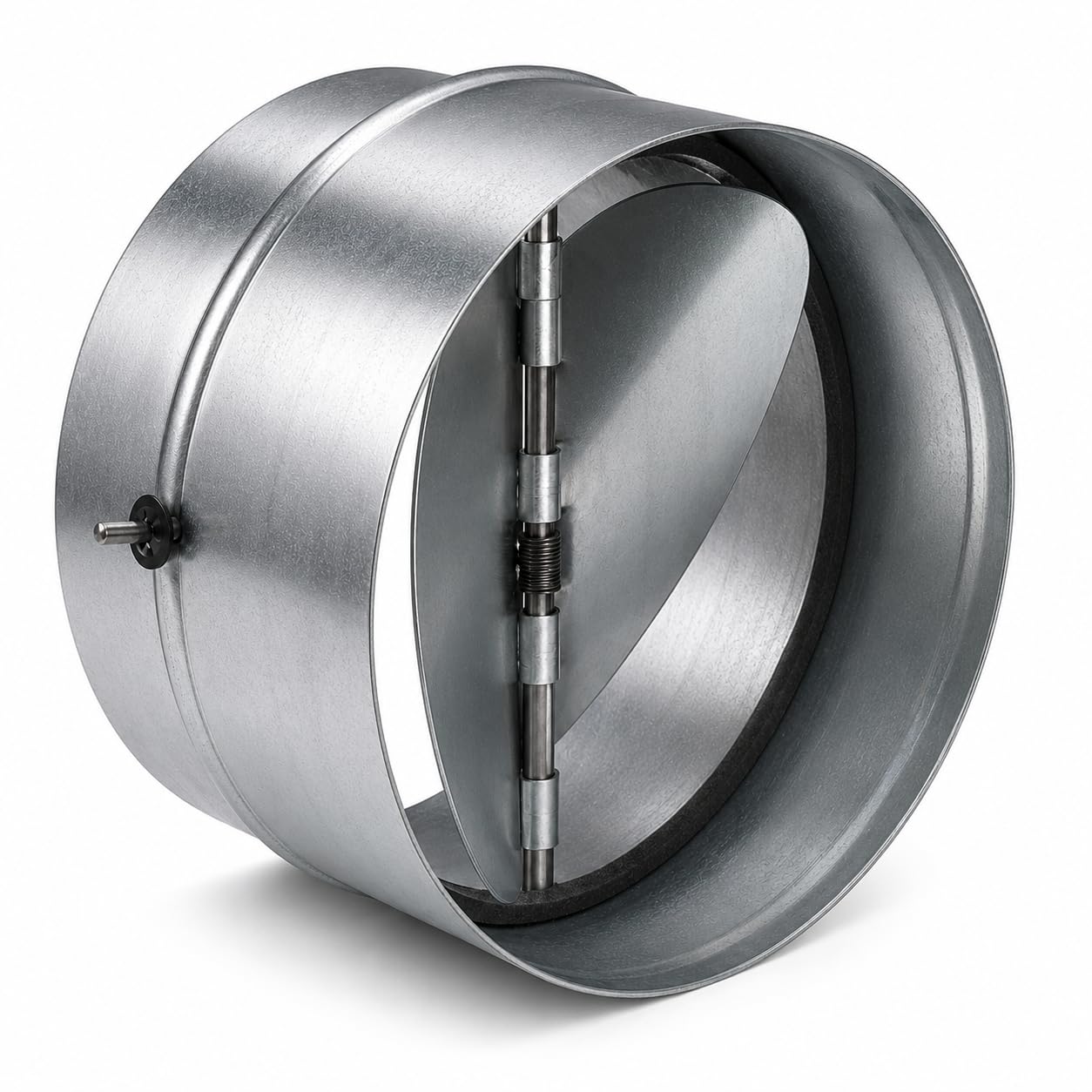 IRSTBL 4 Inch Backdraft Damper – One Way Airflow Valve for Ducting, Stops Cold Air & Draughts – Galvanised Steel Vent Insert, 100mm