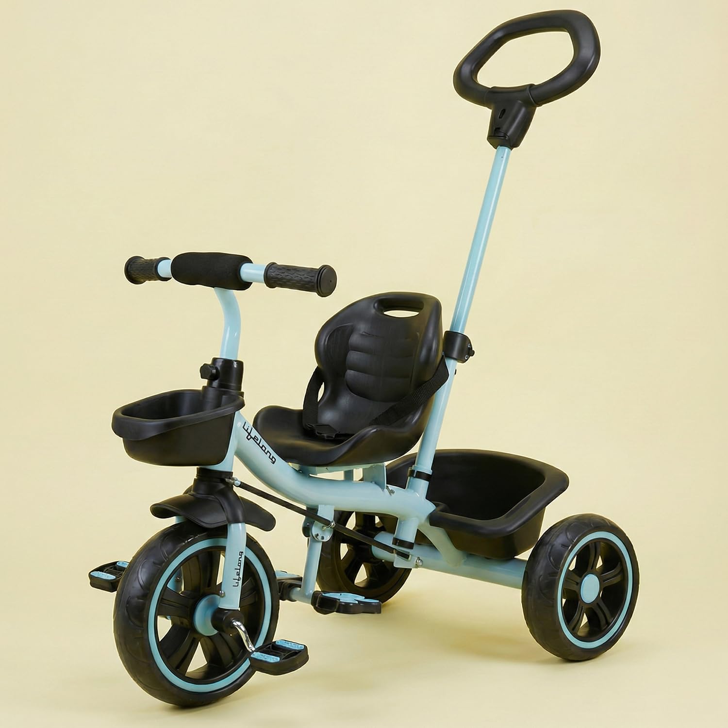 Lifelong Trike Cycle for Kids Cycle 2-5 Years - Tricycles for Boy & Girl - Baby Cycle - Bicycle for Kids - 3 EVA Wheels, Bell & Basket for Toys -Durable Tricycle 25kg Capacity(Blue/Black)-image-9